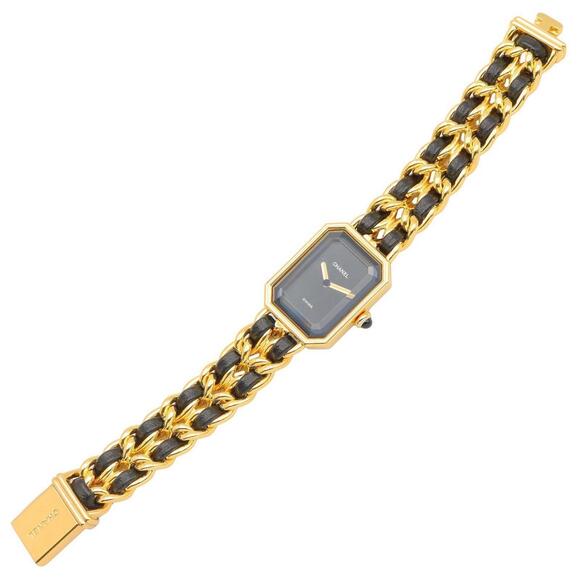 Chanel CHANEL Première M Wristwatch, Gold Plated (GP), Leather Strap, Women's... - Picture 3 of 15